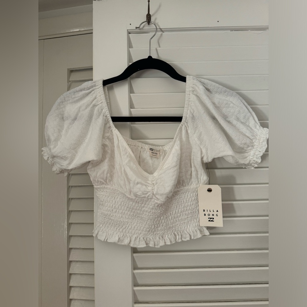 Billabong white crop top